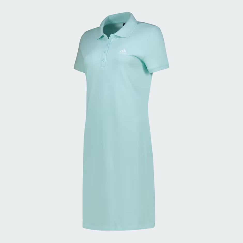 Adidas Womens Polo Dress Lt Blue
