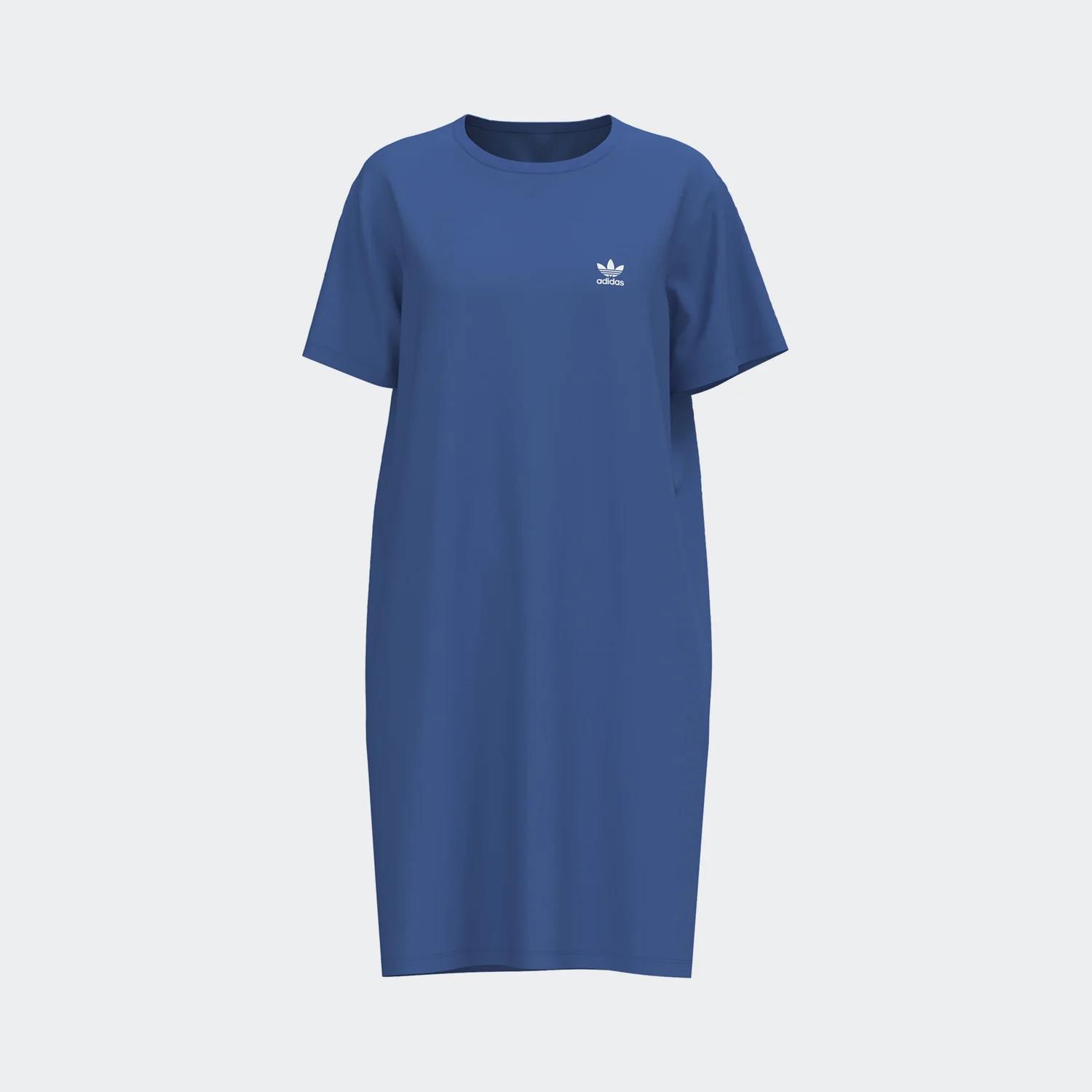 Adidas Womens Short Sleeve Tref Dress Blue