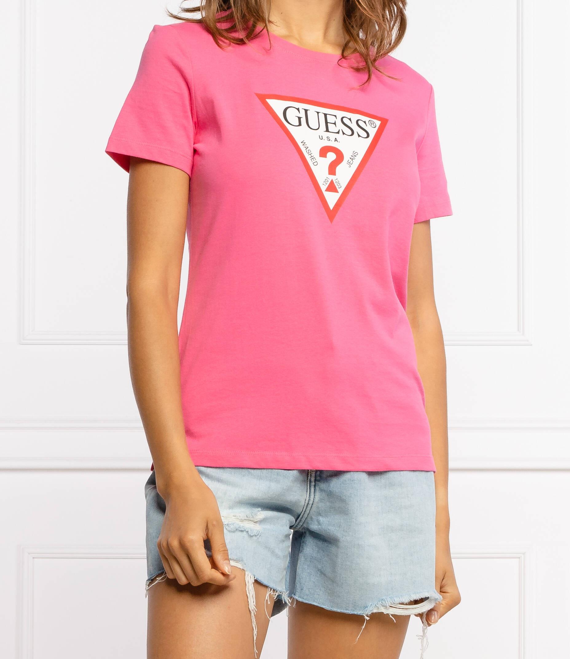 Guess Womens Original Short Sleeve Tee Pink