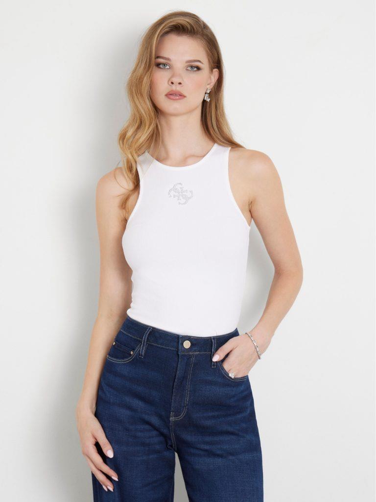 Guess Womens Guendalina Tank Top White