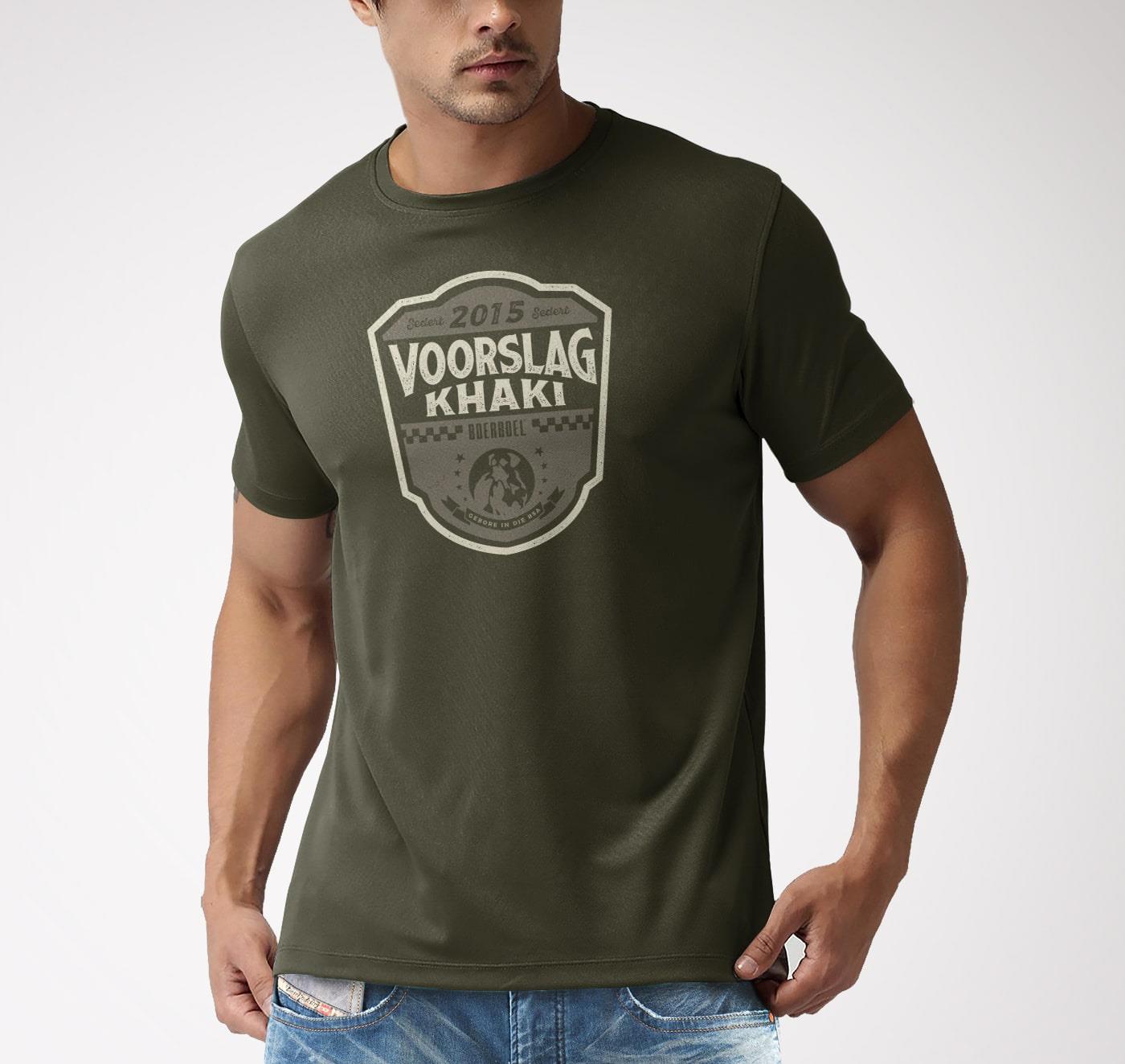 Boerboel Mens Premium Cotton Voor Short Sleeve Tee Green