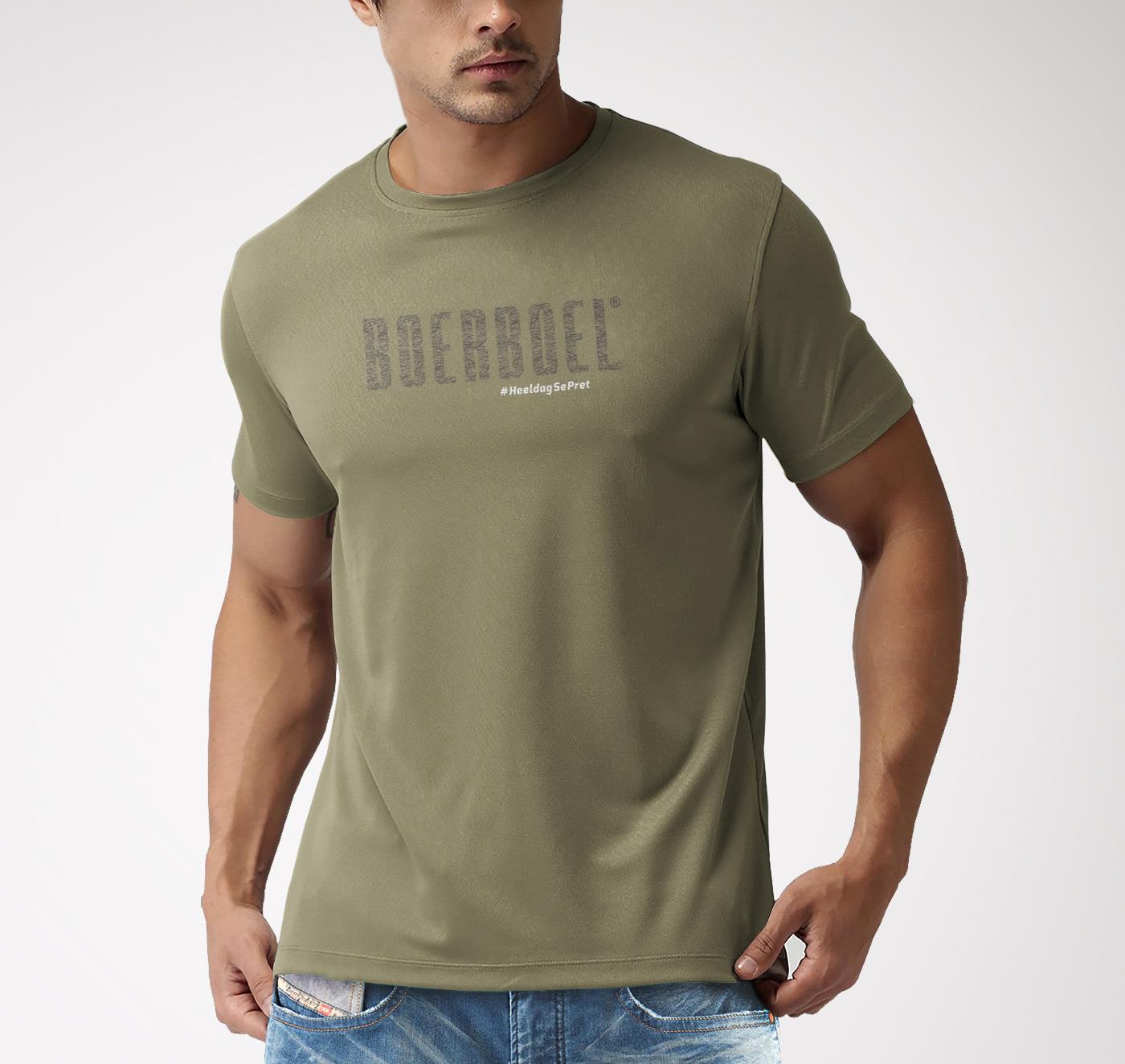 Boerboel Mens Premium Cotton Embroidered Boer Short Sleeve Tee Bamboo