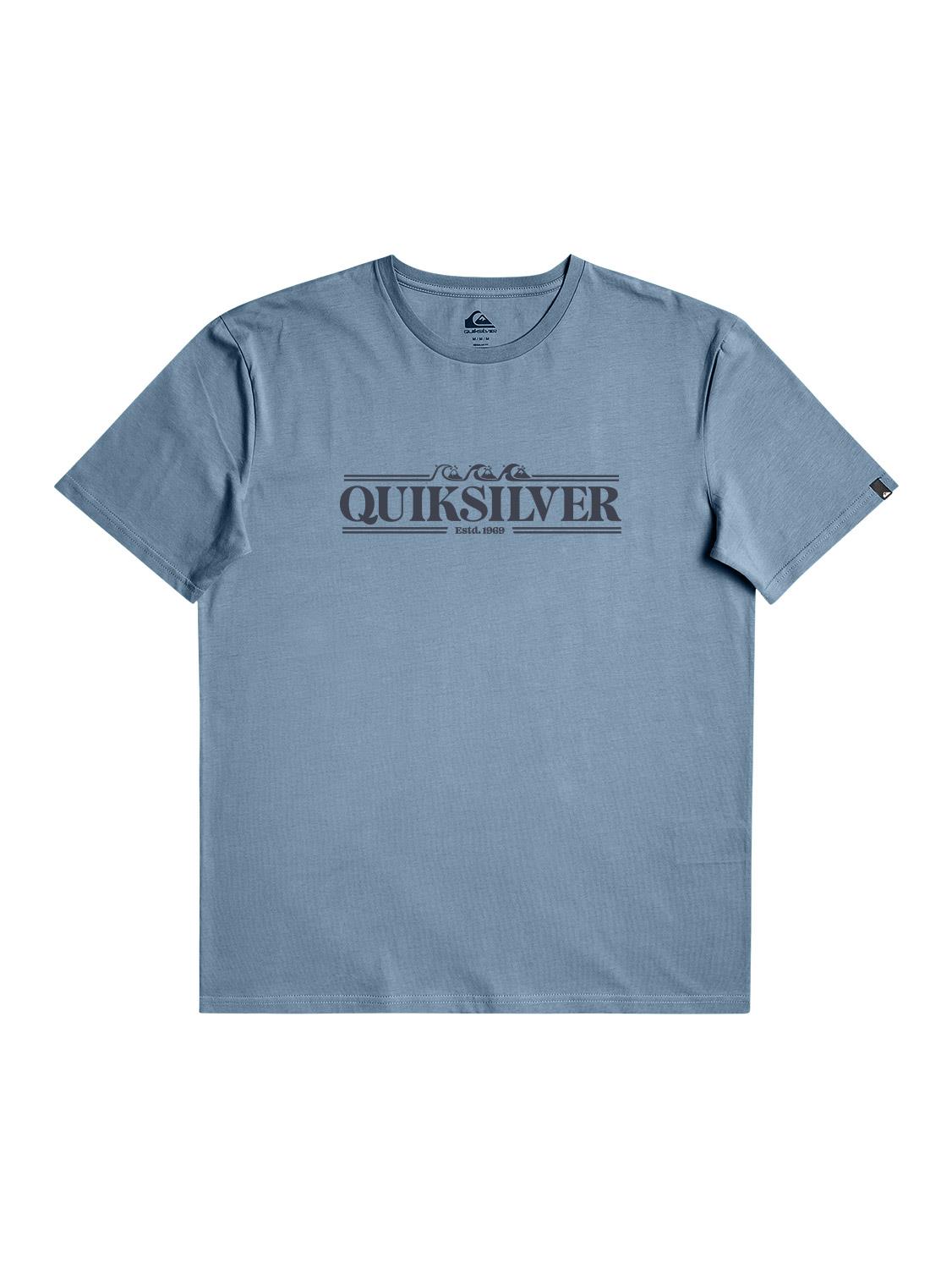 Quiksilver Mens Gradient Line Short Sleeve Tee Faded Denim