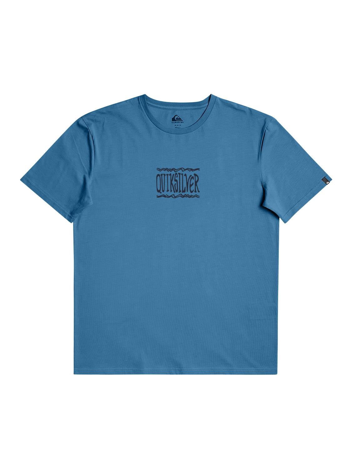 Quiksilver Mens Taking Roots Short Sleeve Tee Vallarate Blue