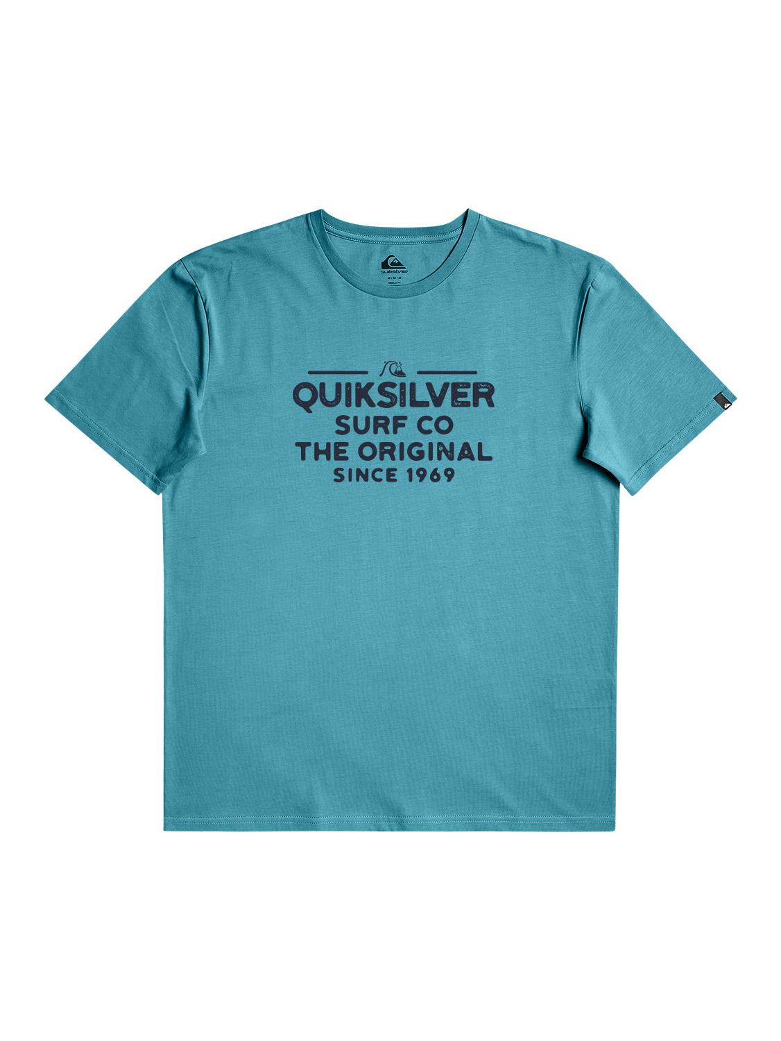 Quiksilver Mens Feeding Line Short Sleeve Tee Brit Blue