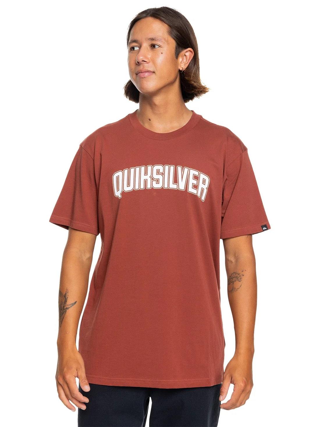Quiksilver Mens Scholarship Short Sleev Tee Henna