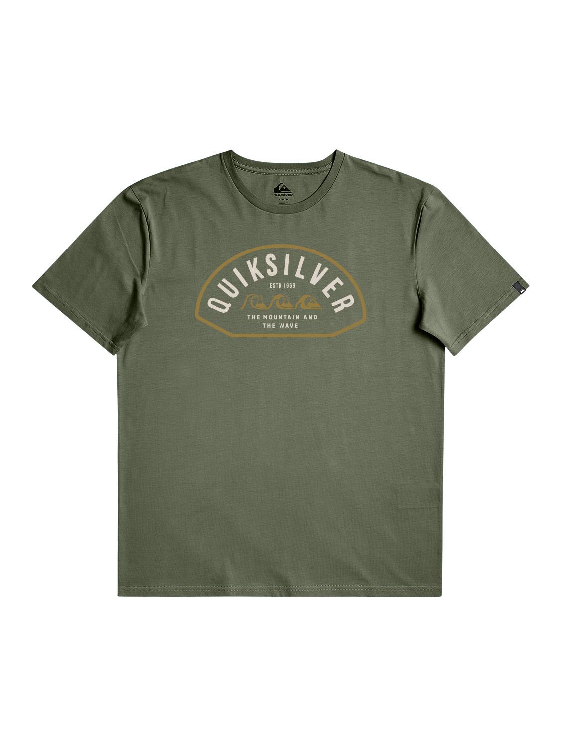 Quiksilver Mens Lock Up Short Sleeve Tee Four Leaf