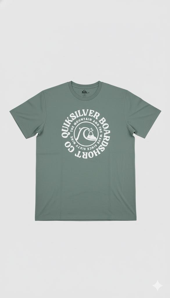 Quiksilver Mens Too Fine Short Sleeve Tee Pine Grey
