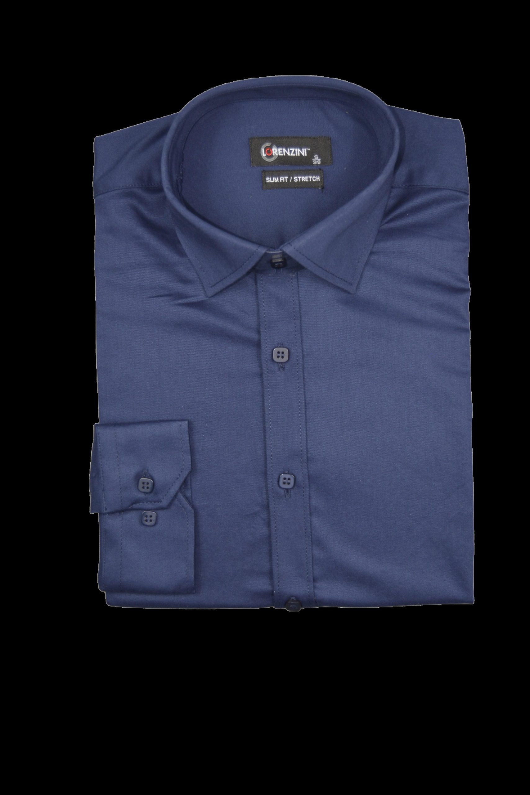 Lorenzini Modern Slim Fit Long Sleeve Shirt Navy