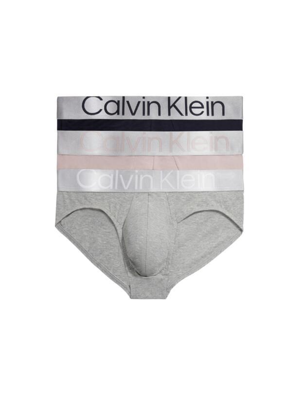 Calvin Klein Mens Steel Cotton Hipster Briefs 3 Pack