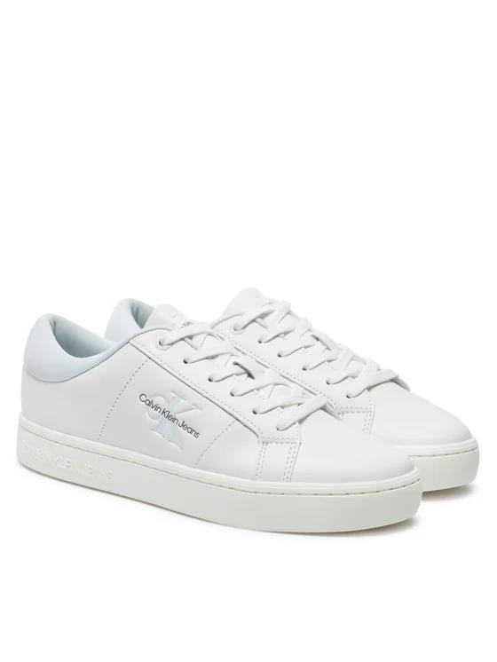 Calvin Klein Womens Classic Cupsole Low Lace Up Sneaker White