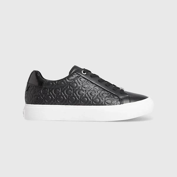 Calvin Klein Vulcanized Lace Up Mono Mix Sneaker Black