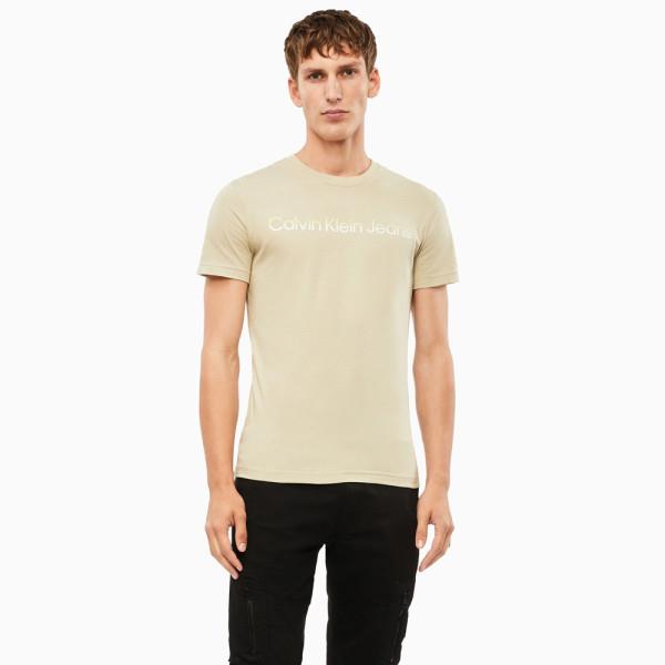 Ck Mens Mixed Institutional Tee Light Green