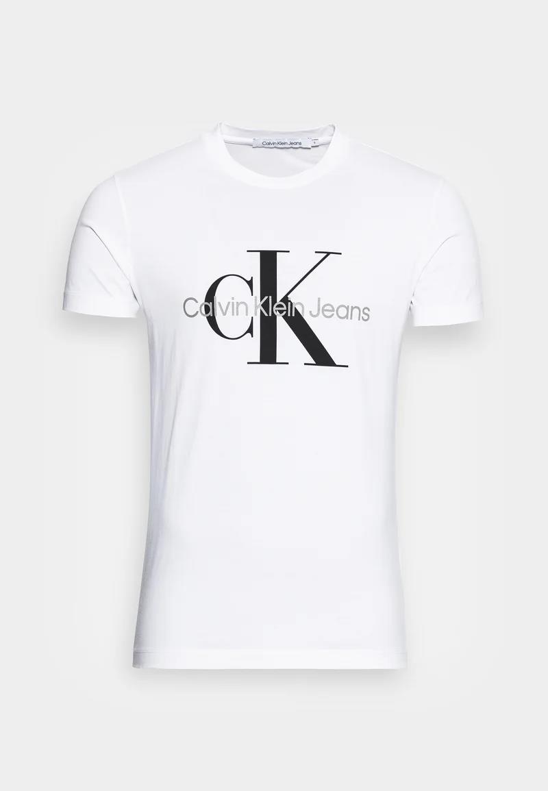 Calvin Klein Mens Iconic Monogram Short Sleeve Tee White