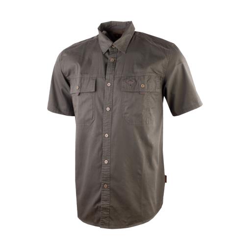 Wildebees Mens Twill Vented Shirt Olive