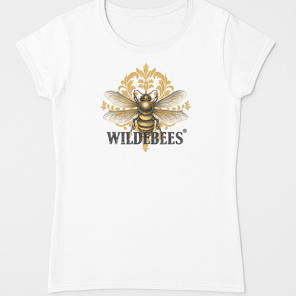 Wildebees Womens Fancy Bee Tee White