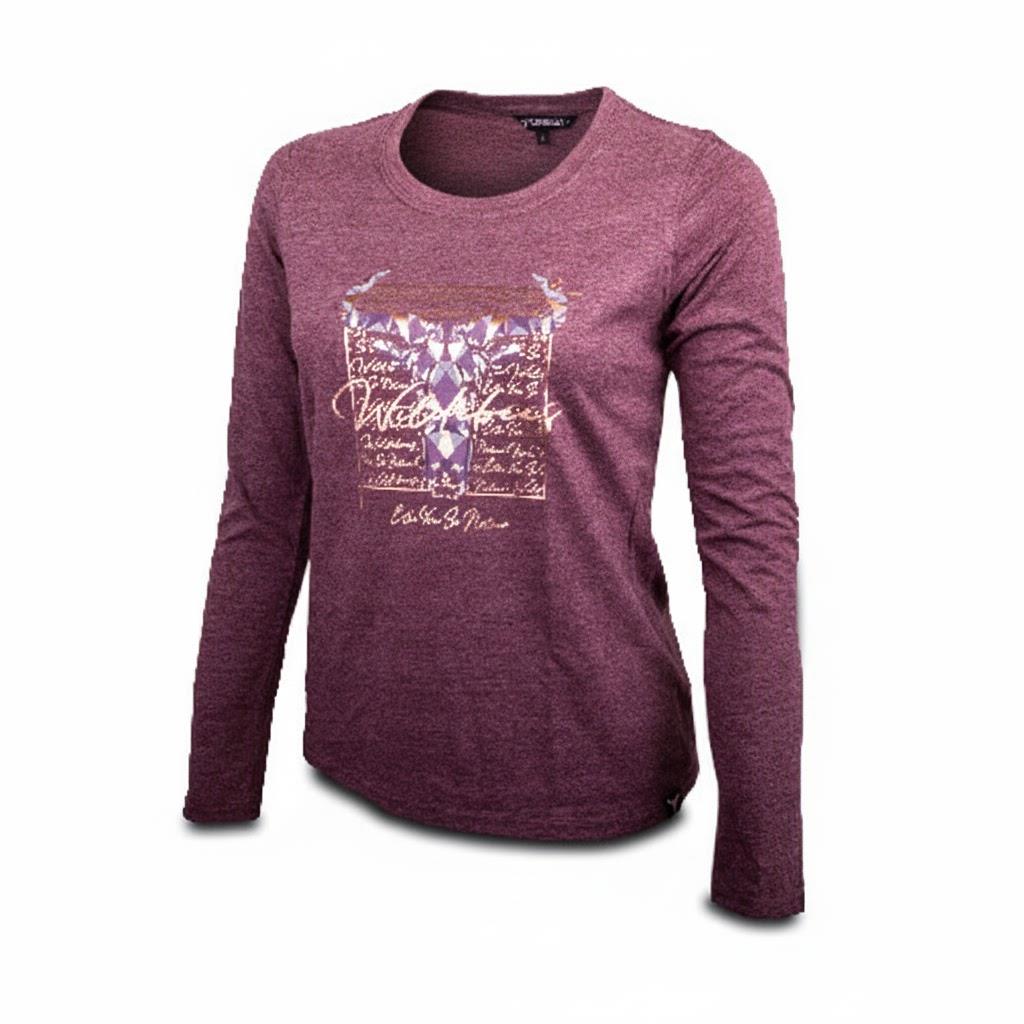 Wildebees Geo Foil Frame Long Sleeve Tee Mulberry Mel