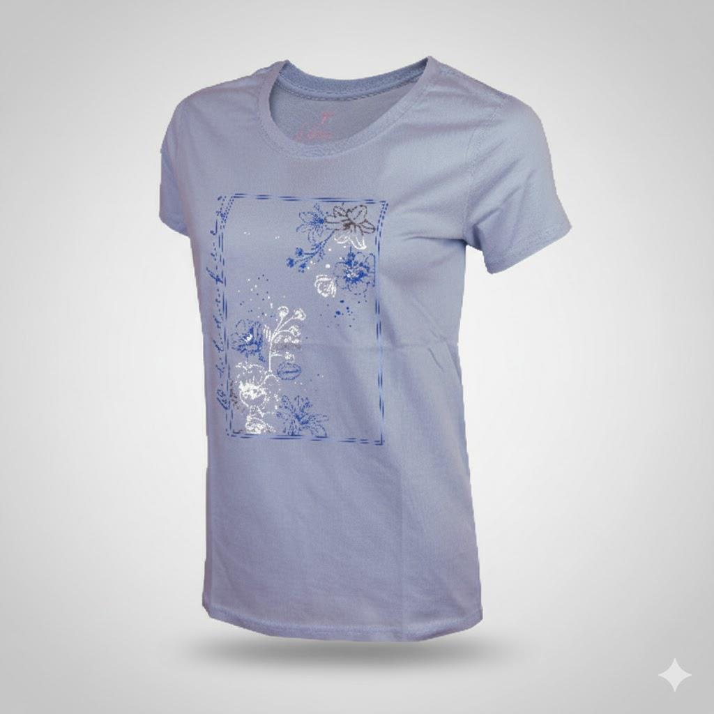 Wildebees Womens Floral Dreams Tee Tiffany Blue