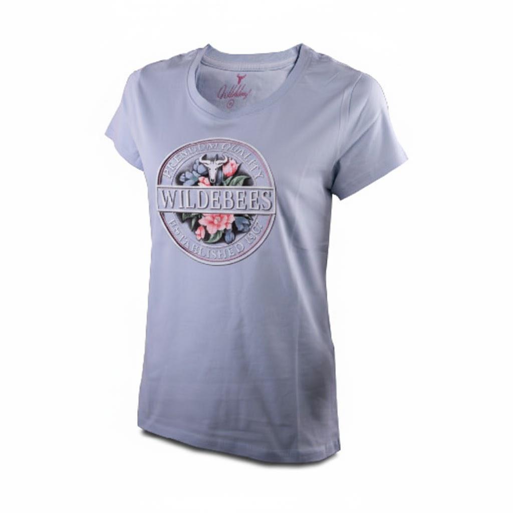 Wildebees Womens Heritage Floral Short Sleeve Tee Lilac Ash Mel