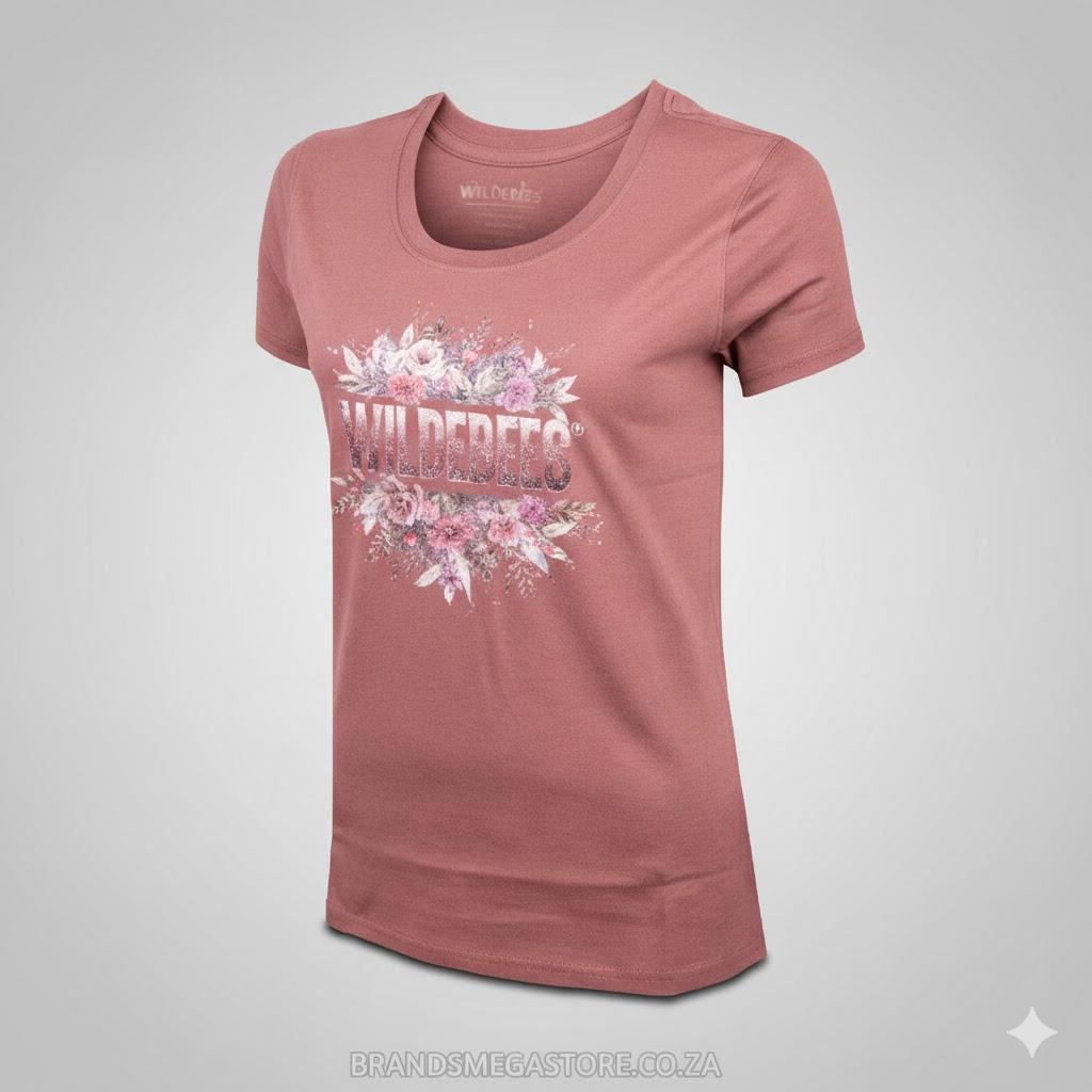 Wildebees Vintage Ombre Bouquet Tee Vintage Berry