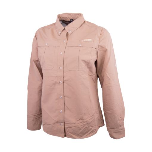 Wildebees Womens Tech Ntlon Long Sleeve Shirt Sand