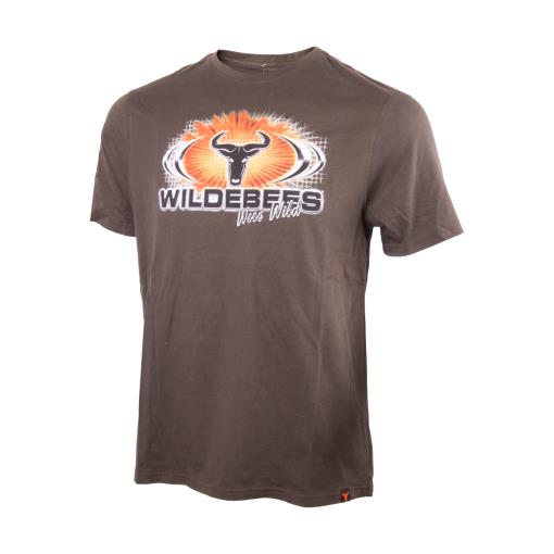 Wildebees Mens Logo Grid Rays Short Sleeve Tee Fatigue