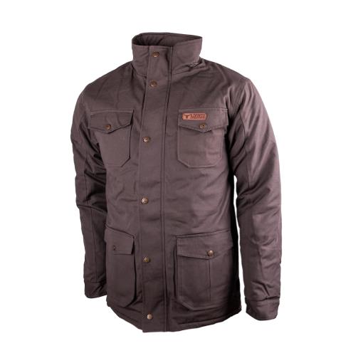 Wildebees Mens Funnel Neckd Padded Parka Jacket Donkey