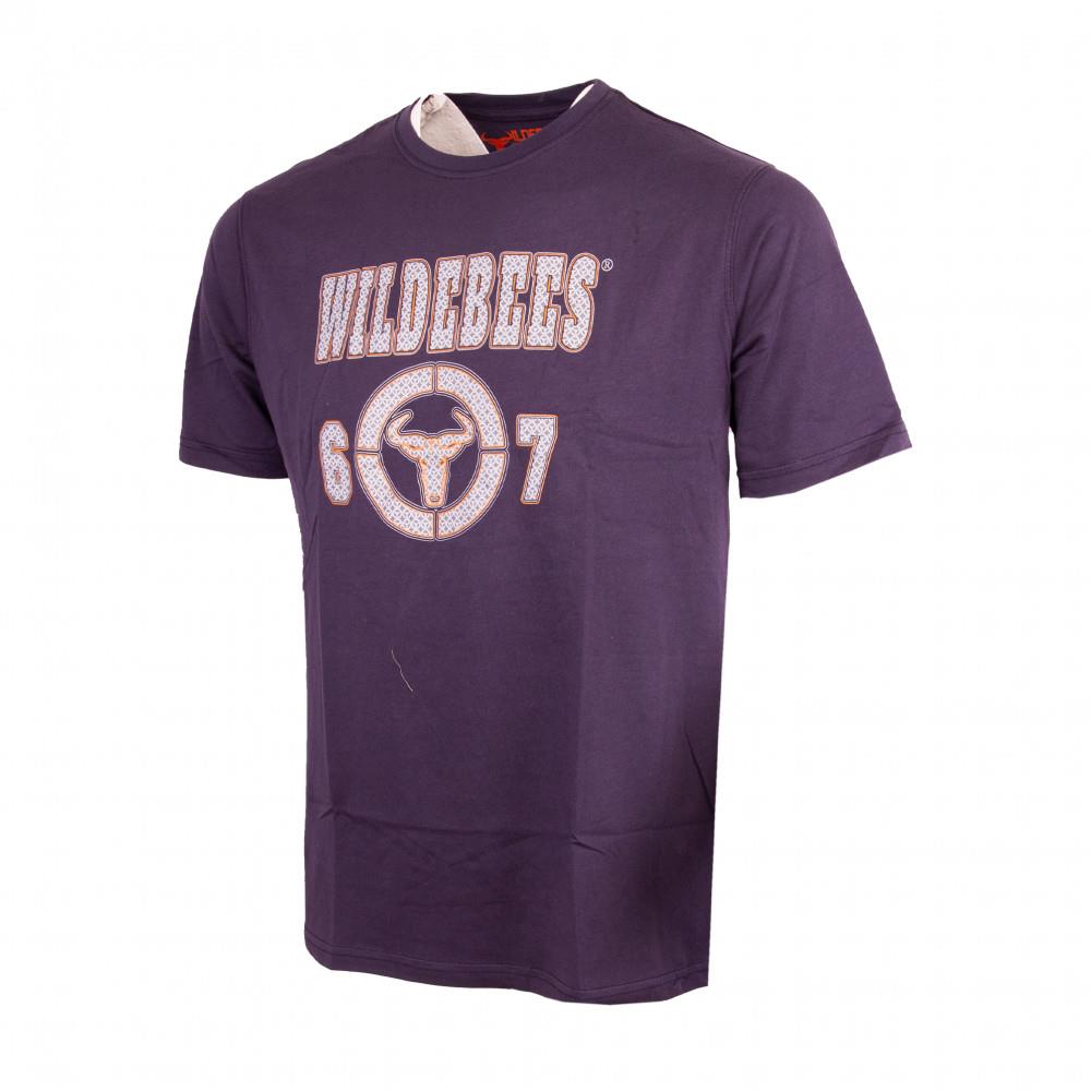 Wildebees Mens Target Logo Tile Up Short Sleeve Tee New Navy