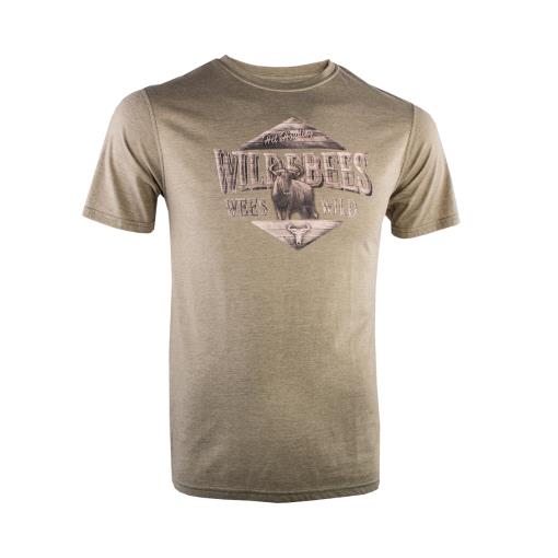 Wildebees Mens Woodlook Short Sleeve Tee Oasis
