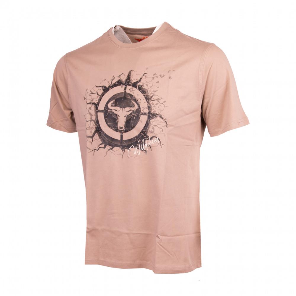 Wildebees Mens Mud Crack Short Sleeve Tee Desert Sand