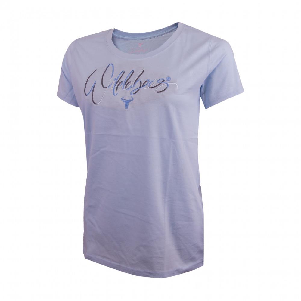 Wildebees Womens Tri Colour Ember Short Sleeve Tee Tiffany Blue