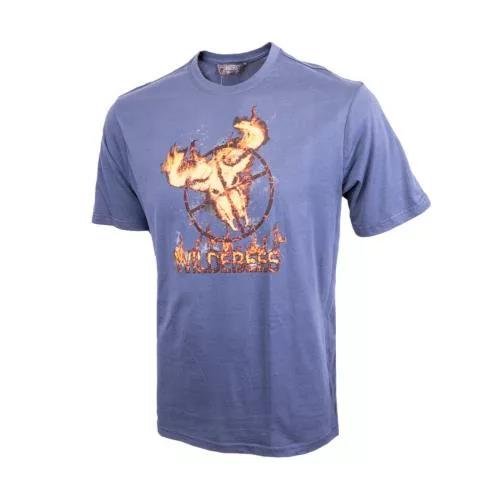 Wildebees Mens Flame Target Short Sleeve Tee Indigo