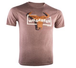 Wildebees Mens 3D Scrabble Short Sleeve Tee Taupe Mel