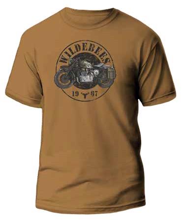 Wildebees Mens Retro Bike Tp Short Sleeve Tee Carmine