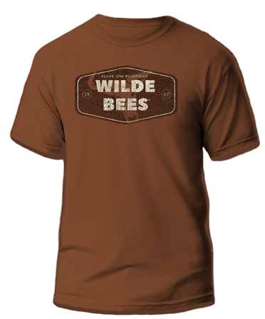 Wildebees Mens Twill Badge Tp Short Sleeve Tee Burnt Rust