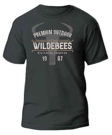 Wildebees Mens Western Tp Short Sleeve Tee Pewter
