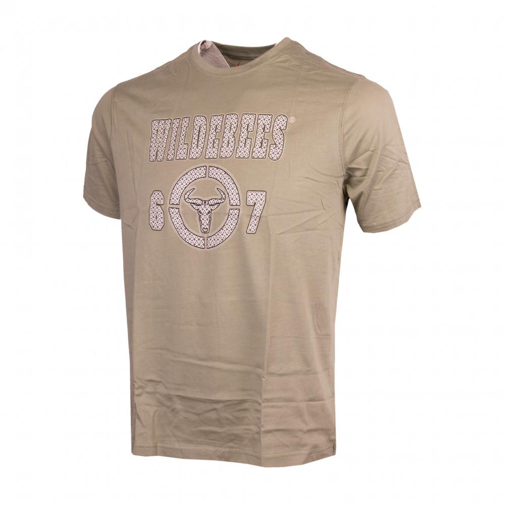 Wildebees Mens Target Logo Tile Up Short Sleeve Tee Laurel Green