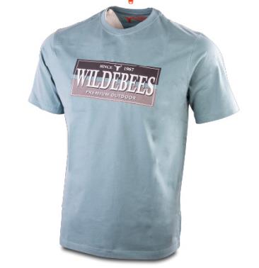 Wildebees Mens Dual Twill Frame Short Sleeve Tee Cadet Blue