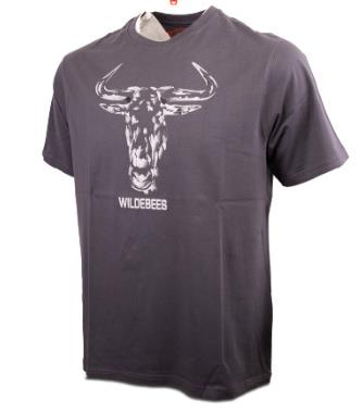 Wildebees Mens Hd Silhouette Short Sleeve Tee Pewter