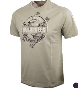 Wildebees Mens Adventure Stamp Short Sleeve Tee Laurel Green