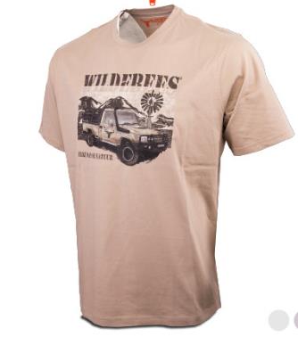 Wildebees Mens Plaas Cruiser Short Sleeve Tee Desert Sand