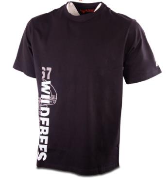 Wildebees Vertical Sidewrap Short Sleeve Tee Black