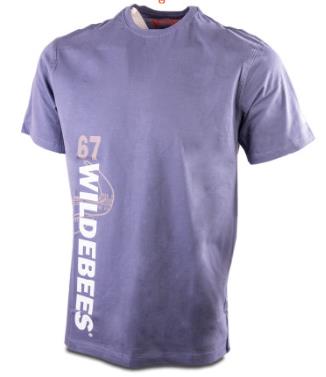 Wildebees Vertical Sidewrap Short Sleeve Tee Blue Ice