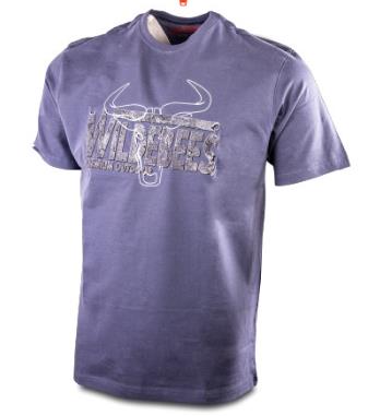 Wildebees Mens Intergrated Concrete Short Sleeve Tee Blue Ice