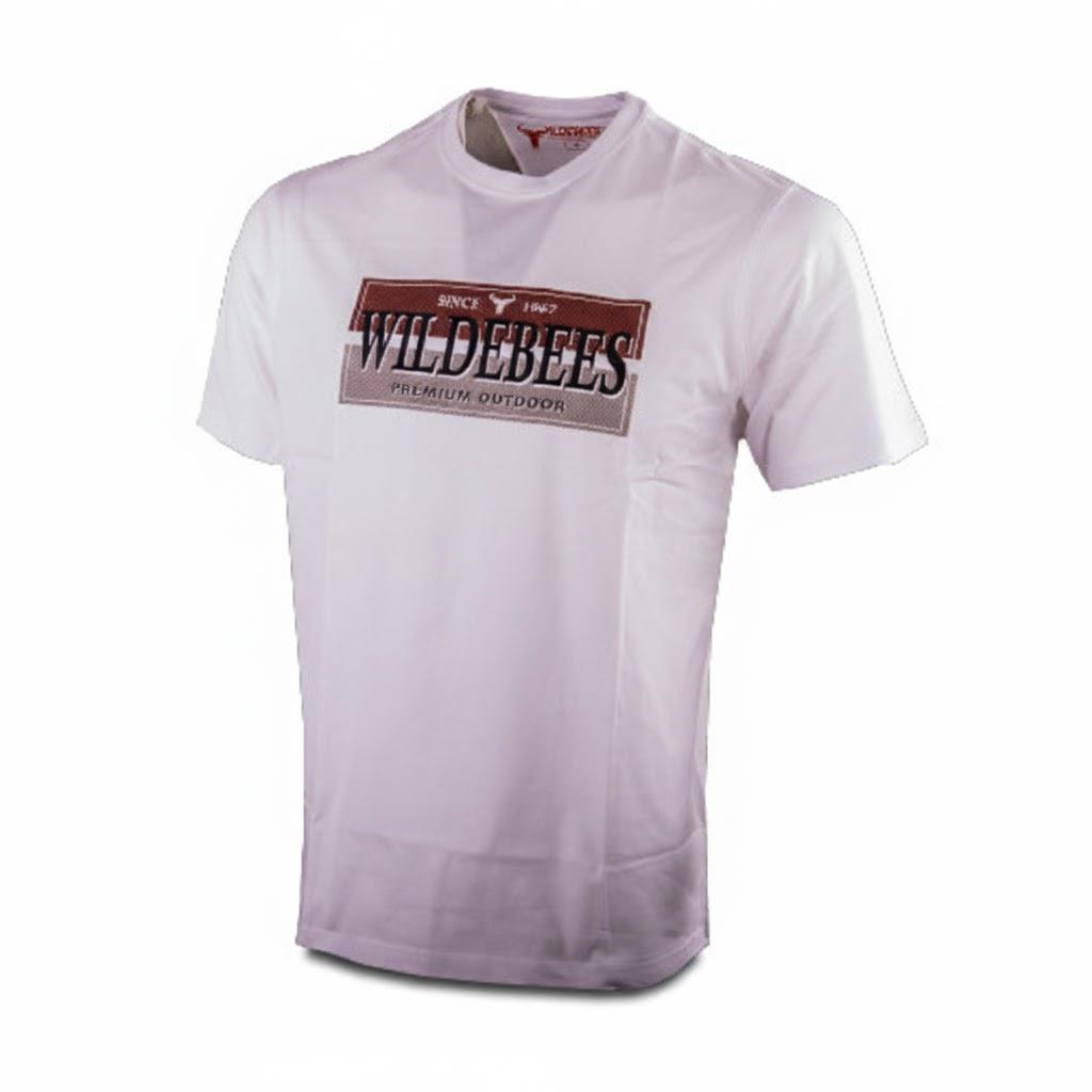 Wildebees Mens Dual Twill Frame Tee White