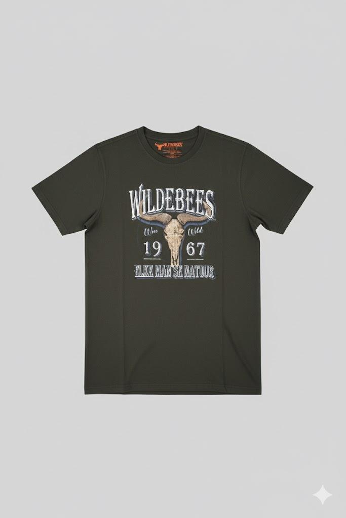 Wildebees Mens Horns Tee Green