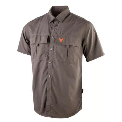 Wildebees Mens Tech Short Sleeve Vented Shirt Olive