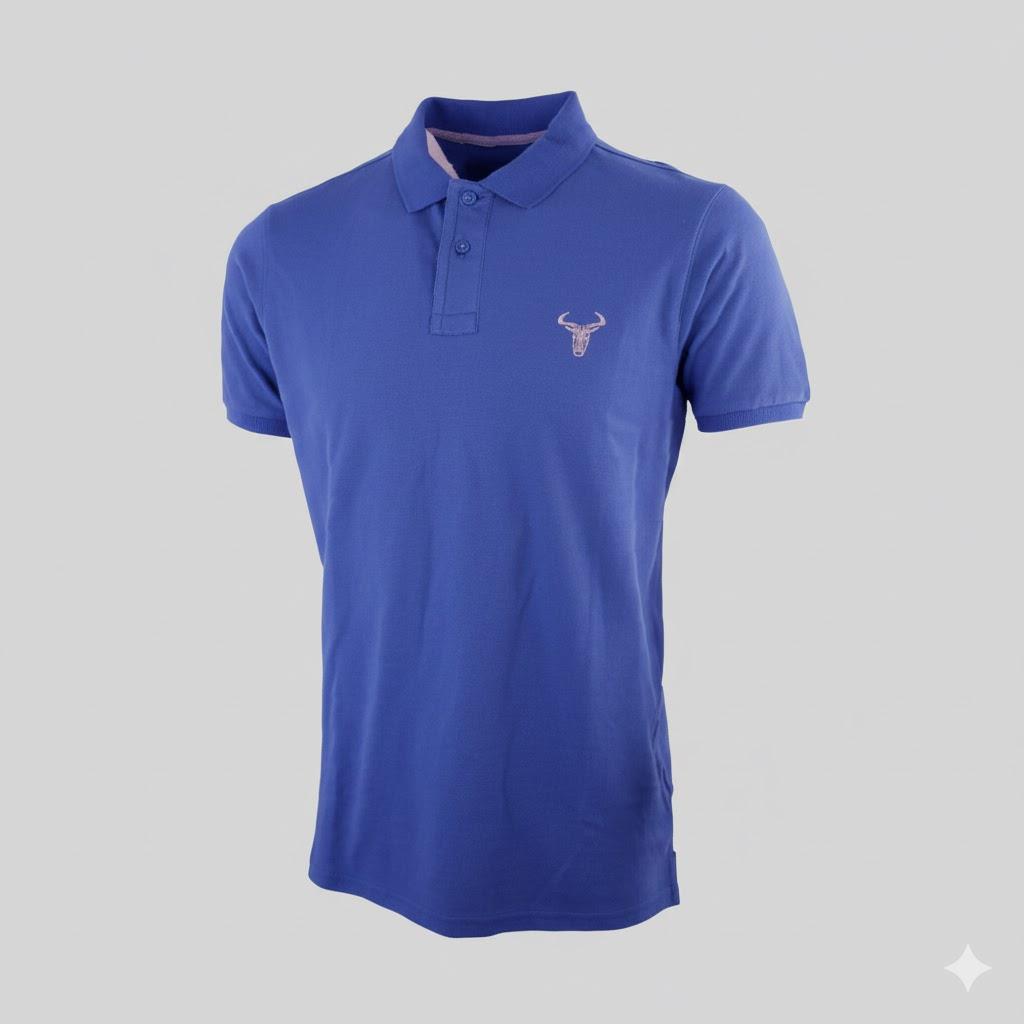 Wildebees Mens Pique Golfer Cadet Blue
