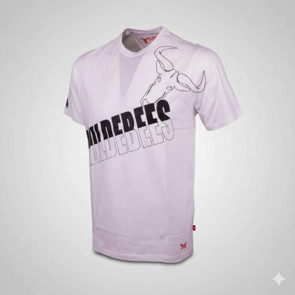 Wildebees Diagnal Split Tech Tee White