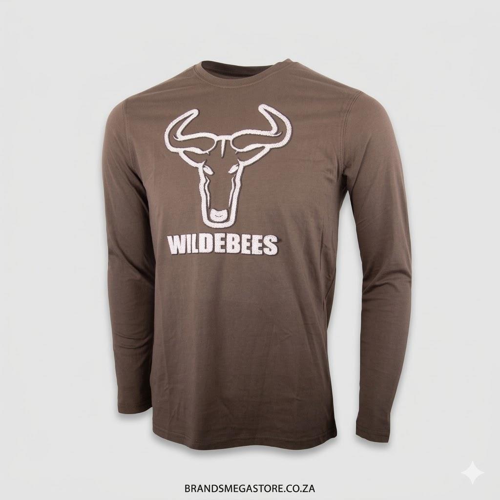 Wildebees Mens Honeycomb Hd Logo Long Sleeve Tee Fatigue